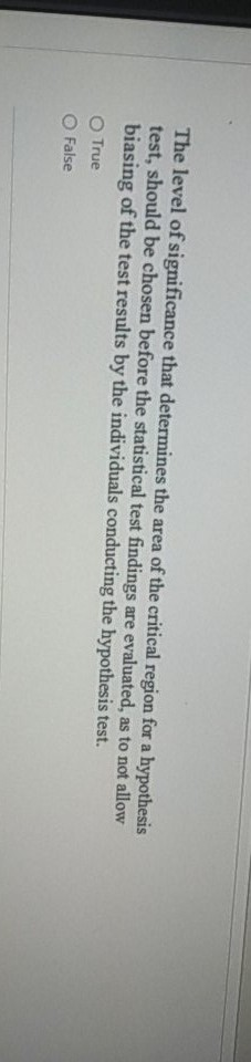 Solved The level of significance that determines the area of | Chegg.com