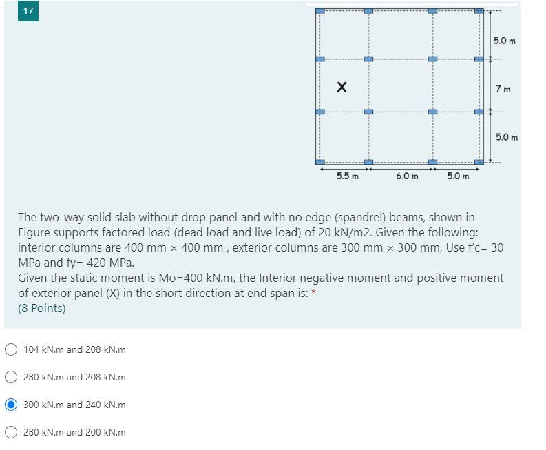 Solved 17 5.0 M Х 7 M 5.0 M 5.5 M 6.0 M 5.0 M The Two-way | Chegg.com