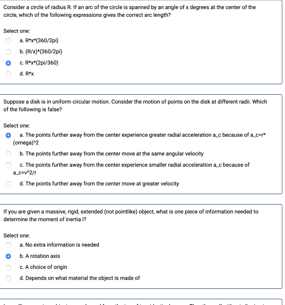 Solved Consider A Circle Of Radius R If An Arc Of The Ci Chegg Com