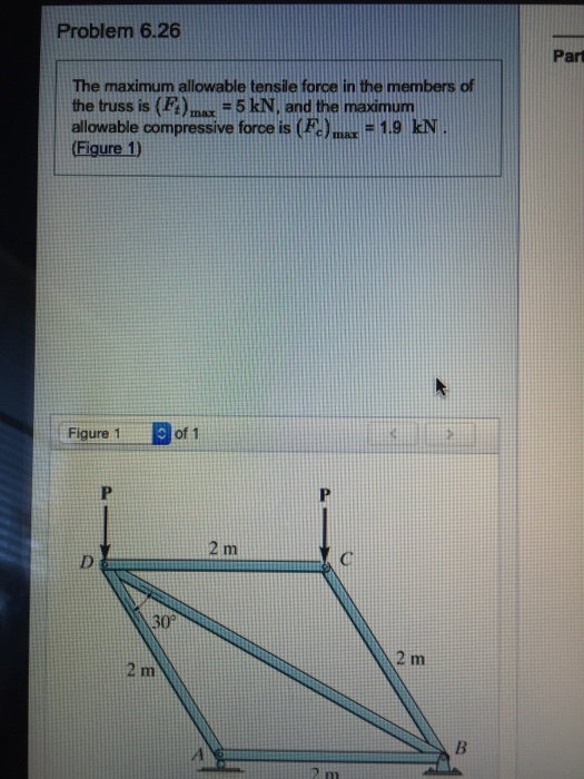 Solved Problem 6.26 Part The maximum allowable tensile force | Chegg.com