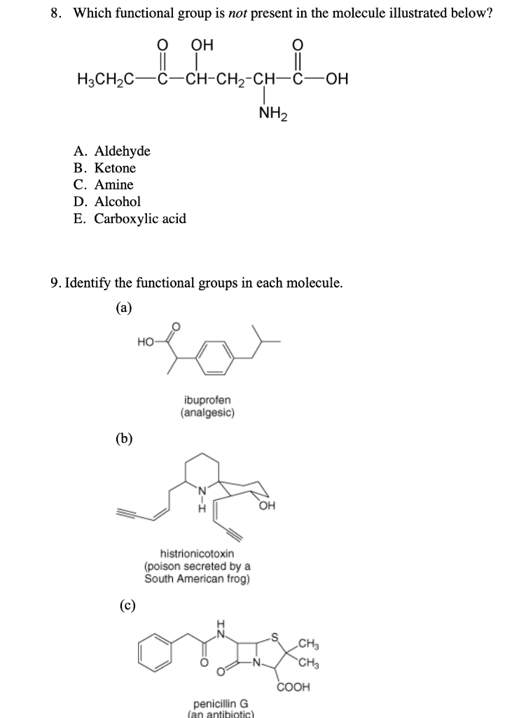 Solved 1 Which Functional Groups Are Present In The Chegg
