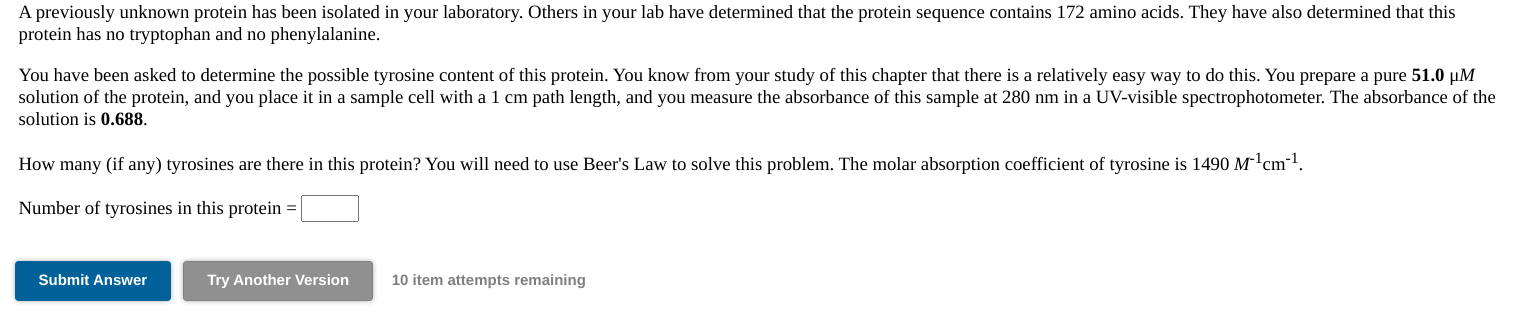 Solved A Previously Unknown Protein Has Been Isolated In | Chegg.com