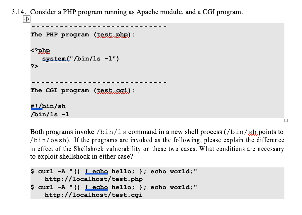 Solved The PHP program (test.php): The CGI program | Chegg.com