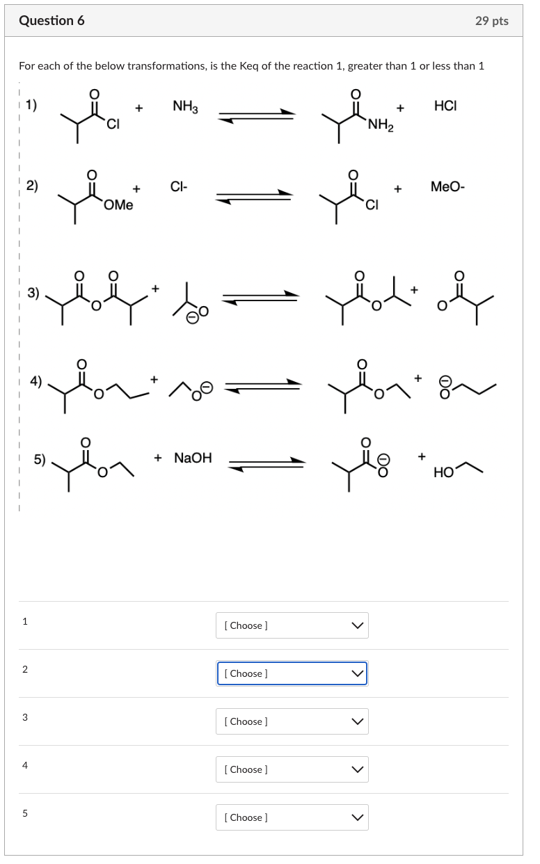 Solved For each of the below transformations, is the Keq of | Chegg.com