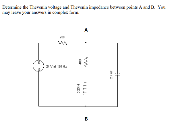 Solved Determine the Thevenin voltage and Thevenin impedance | Chegg.com