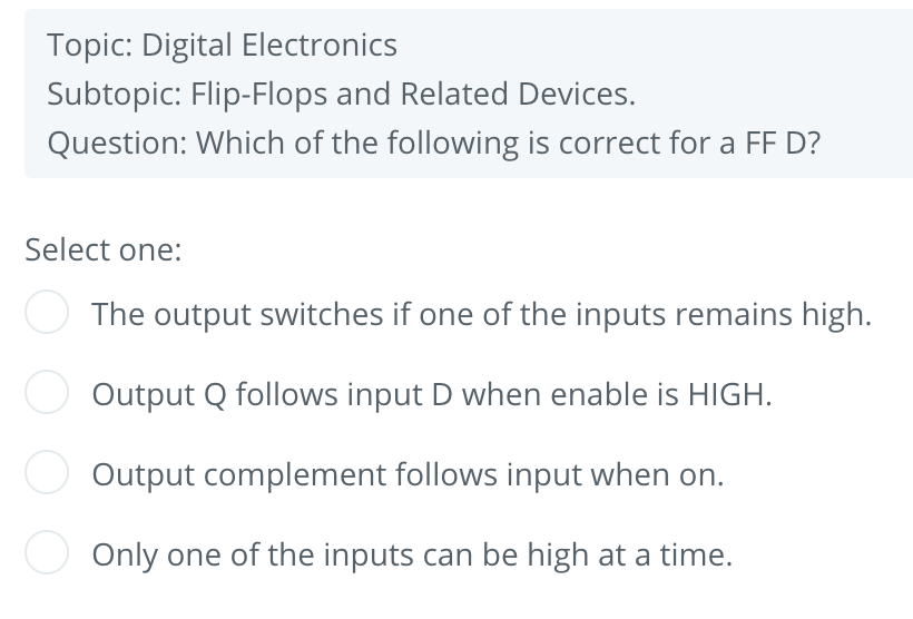 Solved Topic: Digital Electronics Subtopic: Flip-Flops And | Chegg.com