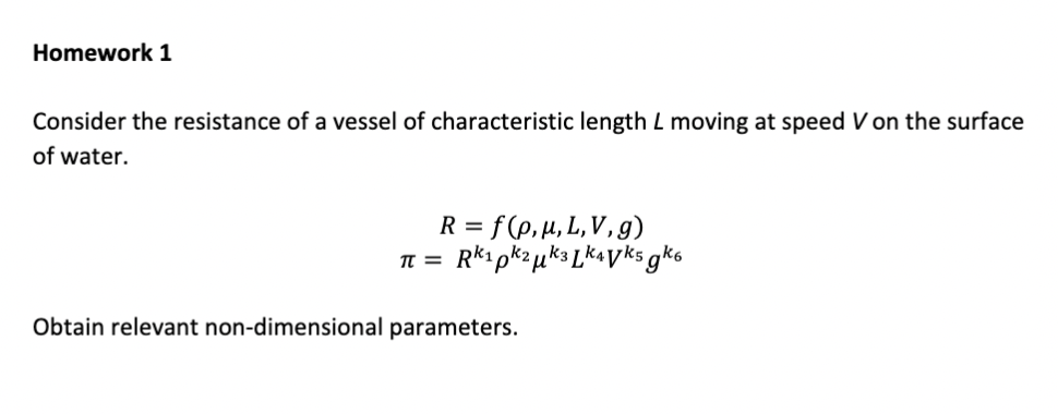 Water resistance force formula image
