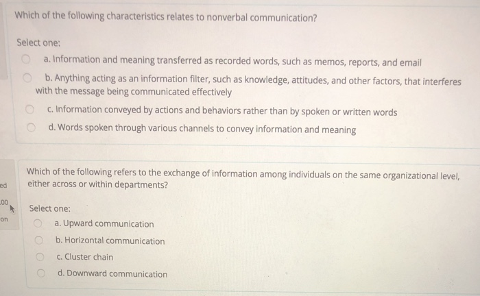 Which The Following Is A Characteristic Of Nonverbal Language?