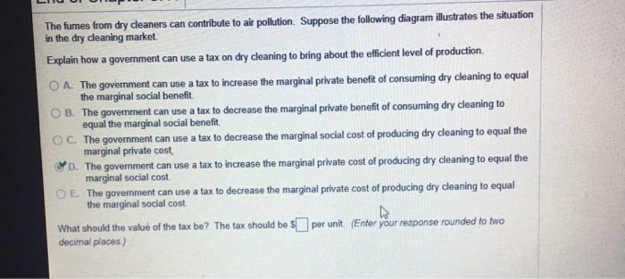 Solved The funes from dry cleaners can contribute to air | Chegg.com