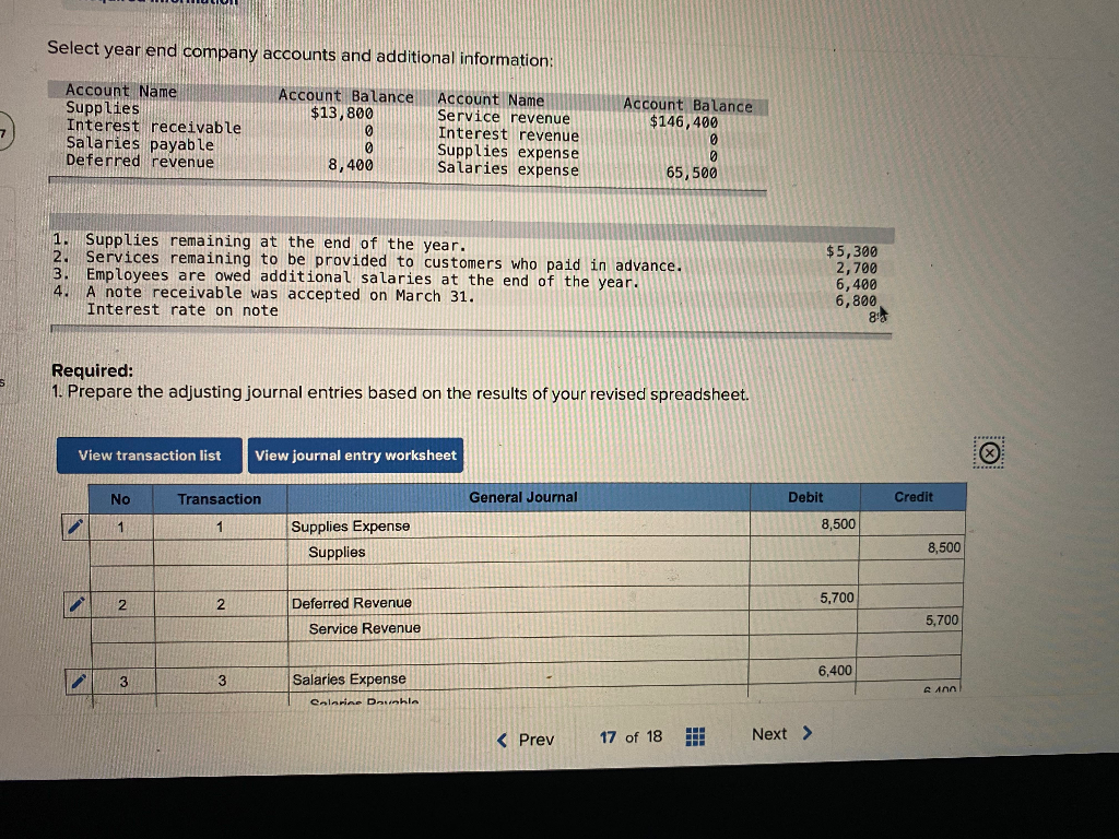 Solved 1 Prepare The Adjusting Journal Entries Based On The 0615