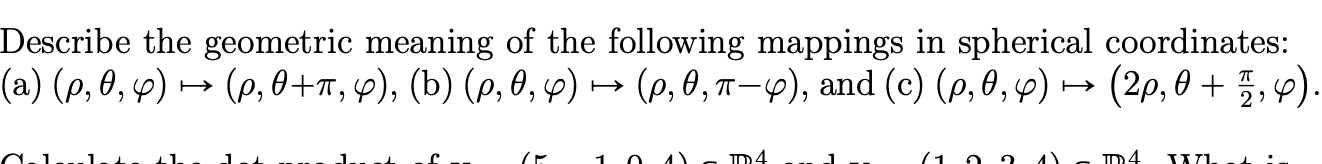 Solved Describe the geometric meaning of the following | Chegg.com
