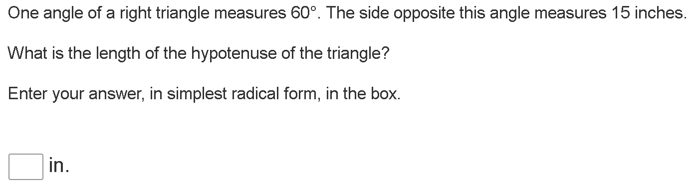 one angle of a right triangle measures 70