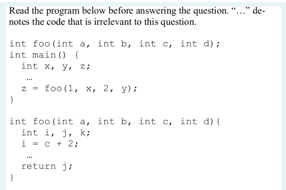 Solved Read the program below before answering the question. | Chegg.com
