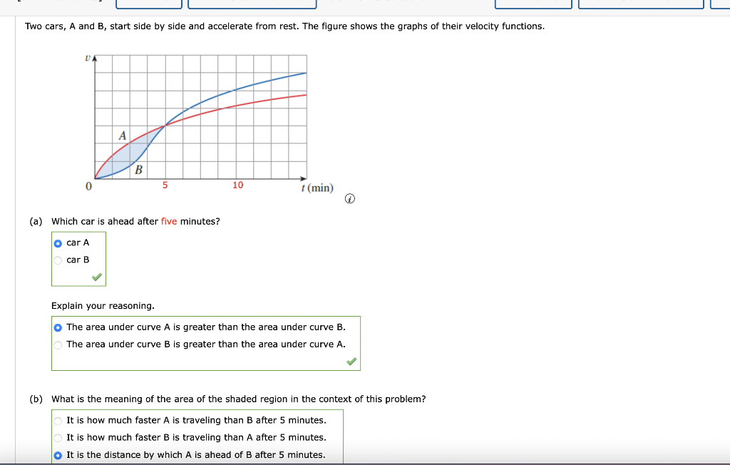 Solved Two Cars, A And B, Start Side By Side And Accelerate | Chegg.com