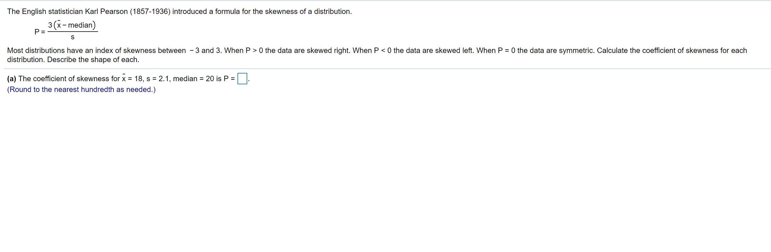 Solved The English statistician Karl Pearson (1857-1936) | Chegg.com