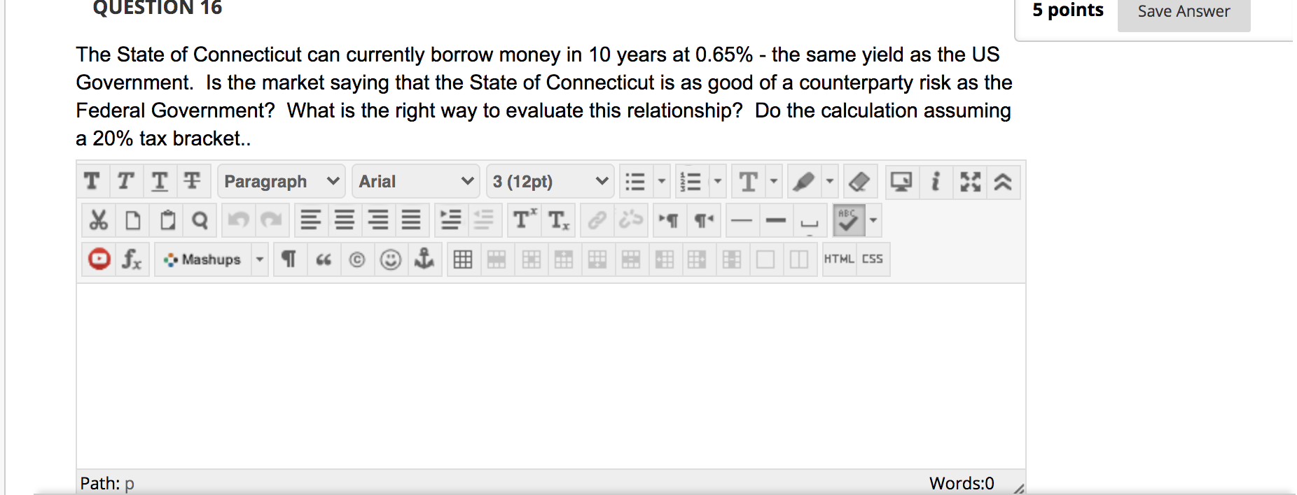 QUESTION 16 5 points Save Answer The State of | Chegg.com