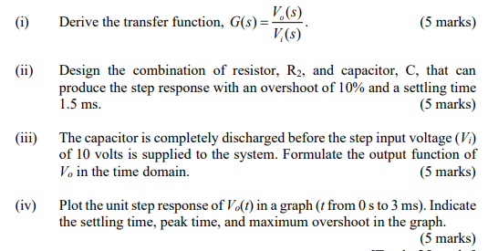 Solved (b) Fig. 22(b) illustrates the electrical network | Chegg.com