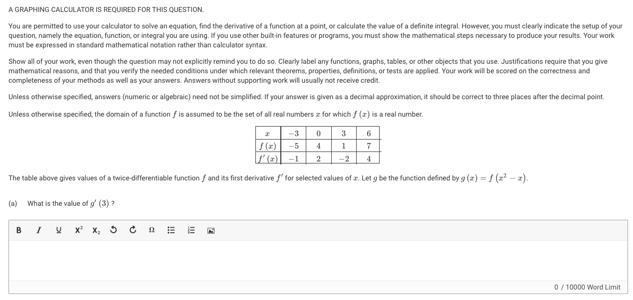 Solved A GRAPHING CALCULATOR IS REQUIRED FOR THIS QUESTION Chegg