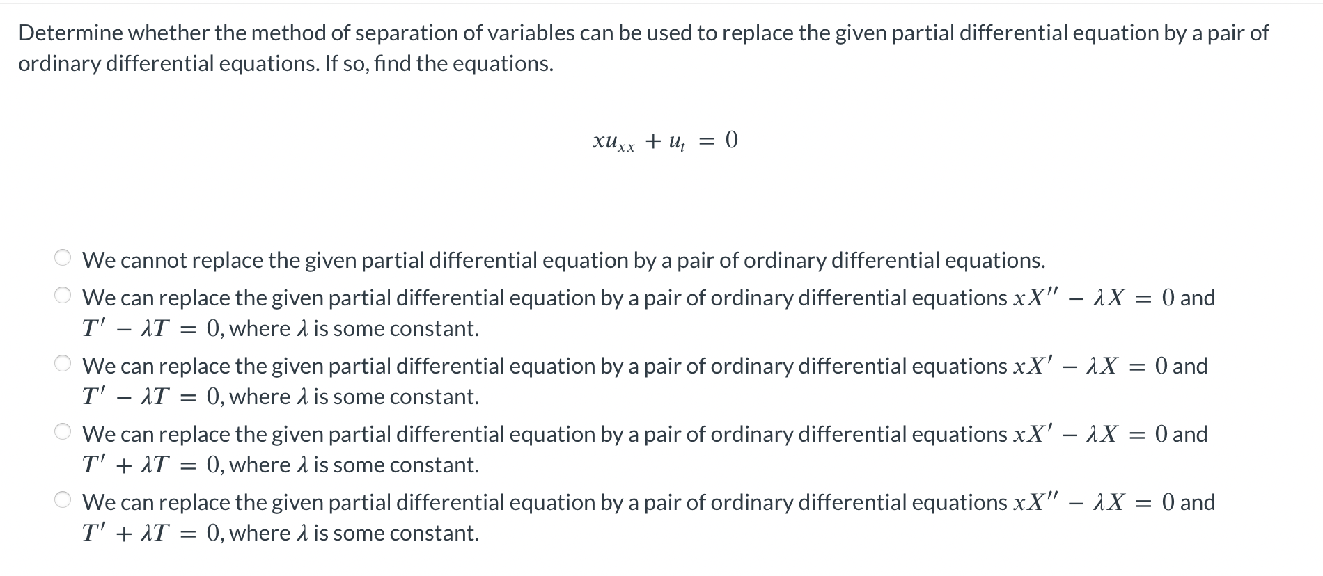 Solved Determine Whether The Method Of Separation Of | Chegg.com