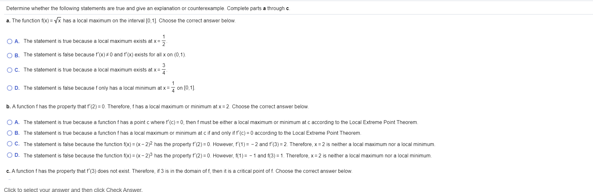 Solved Determine whether the following statements are true | Chegg.com
