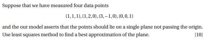 Solved Suppose that we have measured four data points | Chegg.com