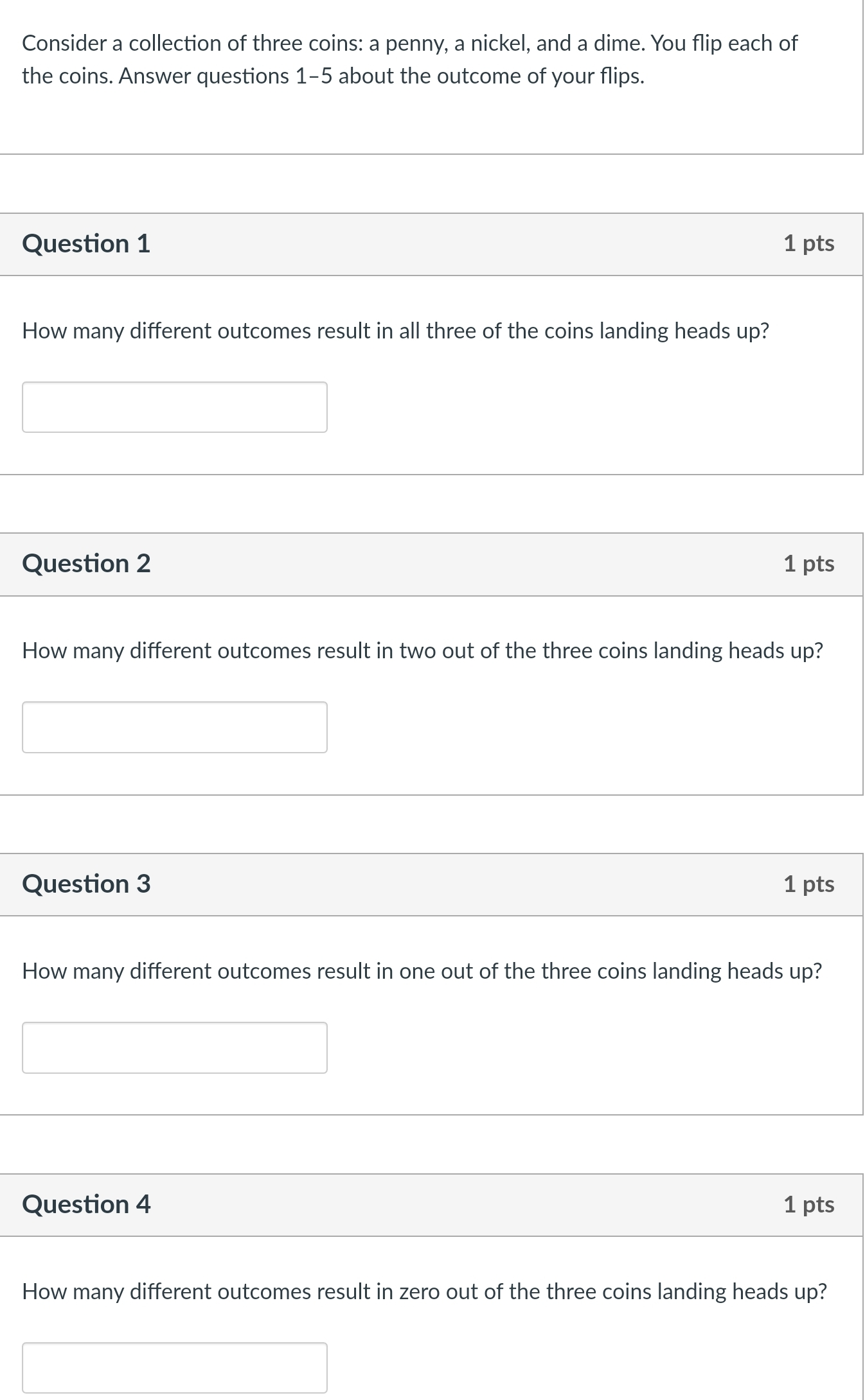 Solved How many total different outcomes are | Chegg.com
