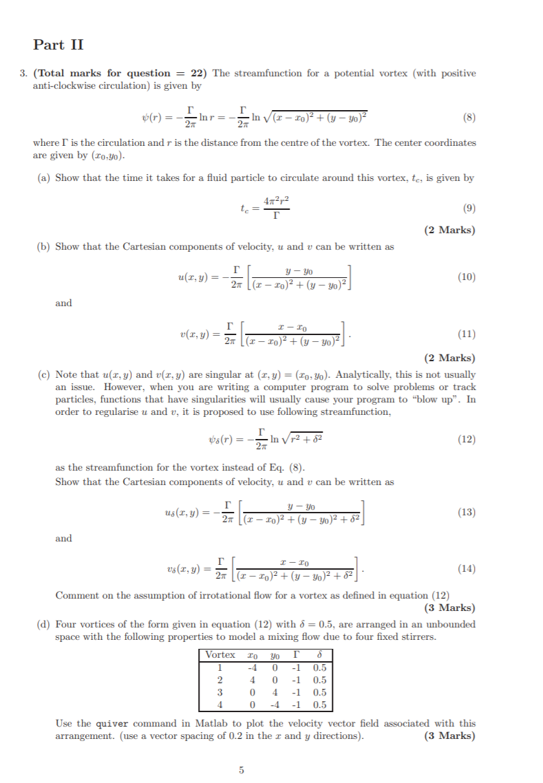 Part II 3. (Total marks for question = 22) The | Chegg.com