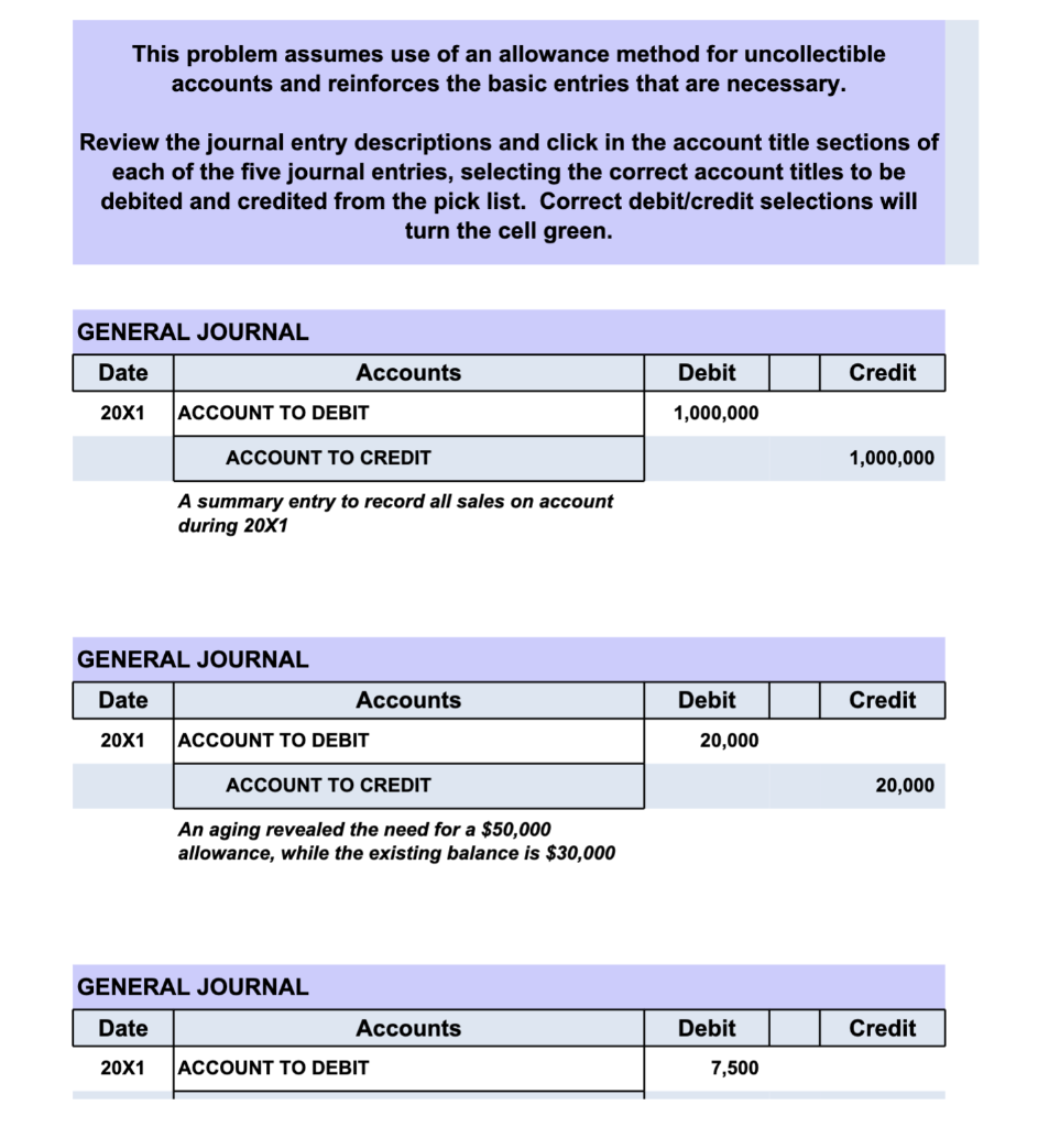 Solved This problem assumes use of an allowance method for | Chegg.com