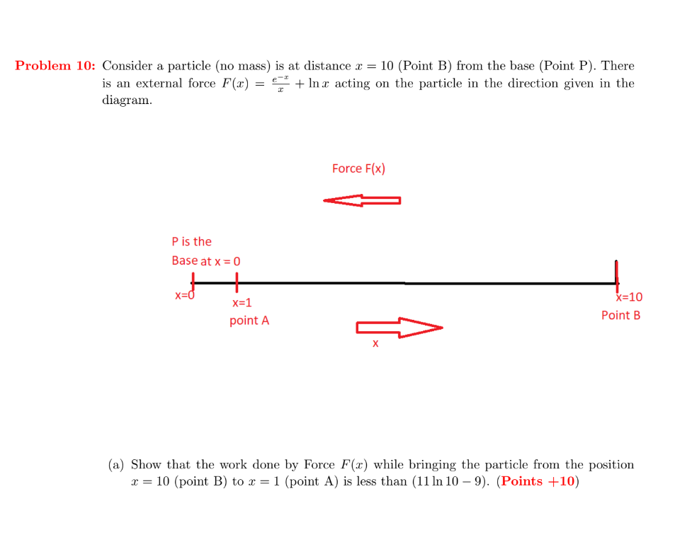 Solved (b) Next find the work done by the same force while | Chegg.com