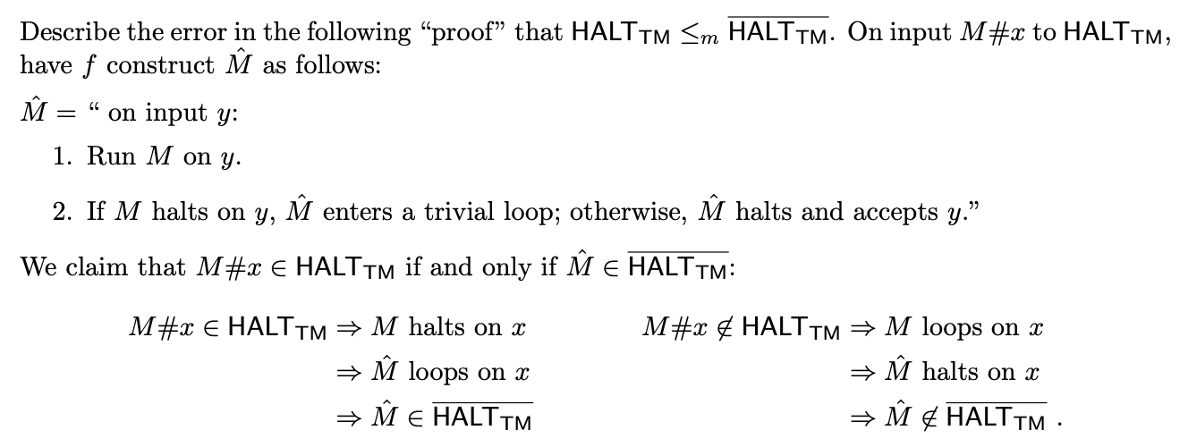 Describe The Error In The Following Proof That H Chegg Com