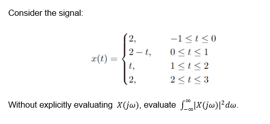 Solved Consider The Signal: | Chegg.com