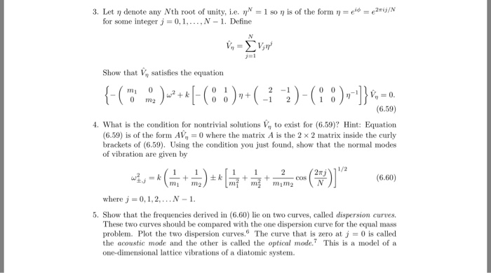 Solved #8. Alternating mass-spring: Acoustic and optical | Chegg.com