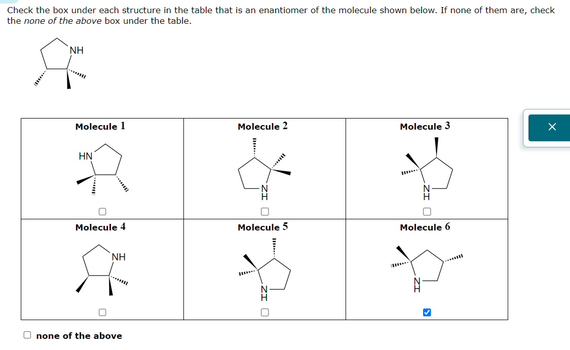 Solved Check the box under each structure in the table that | Chegg.com