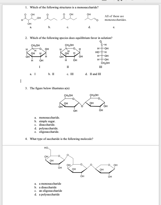 Solved 1. Which Of The Following Structures Is A | Chegg.com Solved 1. Which Of The Following Structures Is A | Chegg.com