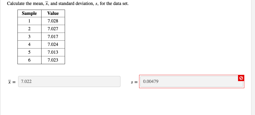 Solved Calculate The Mean X And Standard Deviation S For Chegg