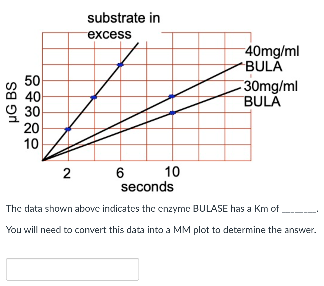 Solved The data shown above indicates the enzyme BULASE has | Chegg.com