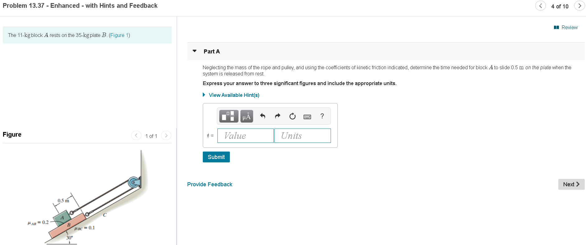 Solved Problem 13.45 ③ 3 of 10 Review Part A If the force | Chegg.com