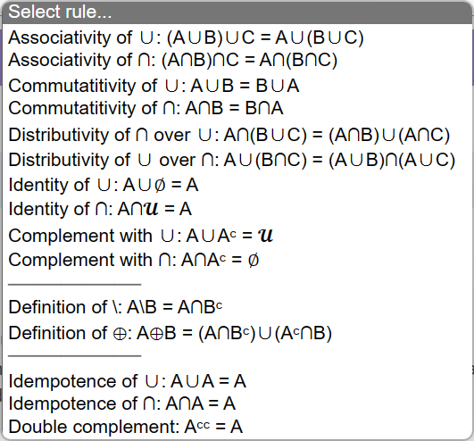 Solved Show That A ∪ (A ∩ B) = A .Only Use These Rules Step | Chegg.com