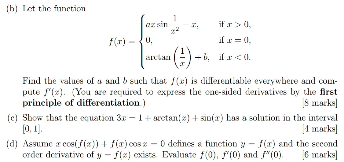 Solved (b) Let The Function | Chegg.com