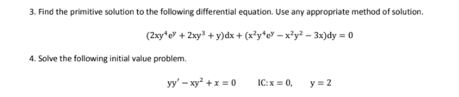 Solved 3. Find the primitive solution to the following | Chegg.com