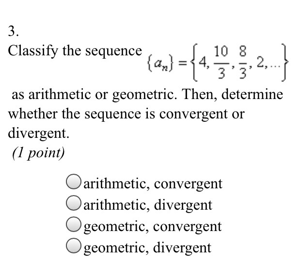 Solved: Which Of The Following Sequences Are Convergent? S... | Chegg.com