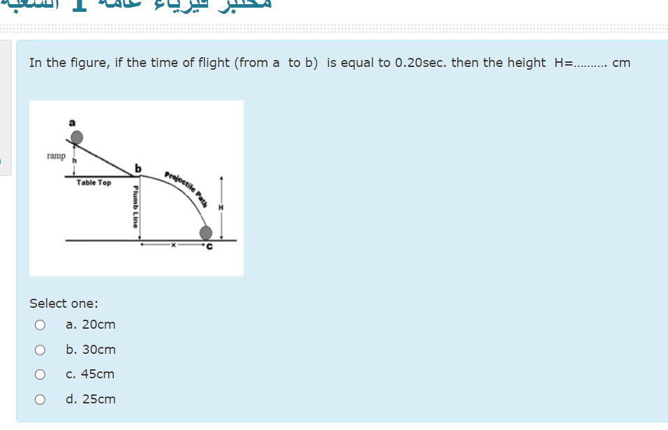 Solved In The Figure, If The Time Of Flight (from A To B) Is | Chegg.com