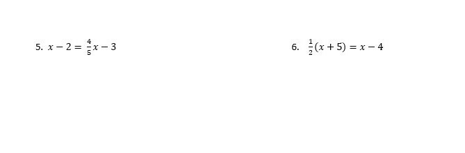 Solved 5. x-2 = x-3 6. (x + 5) = x-4 | Chegg.com