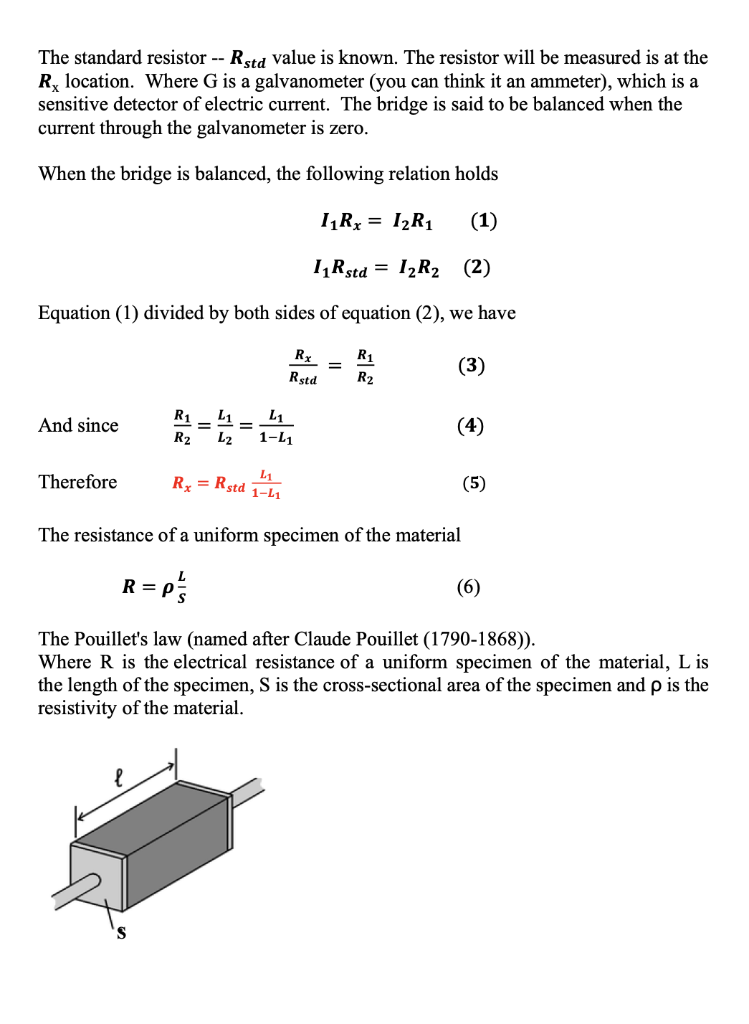 Solved Resistance and Resistivity --Wheatstone Bridge | Chegg.com