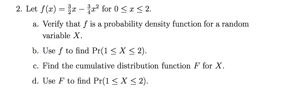 Solved 2. Let f(x) = x - x2 for 0