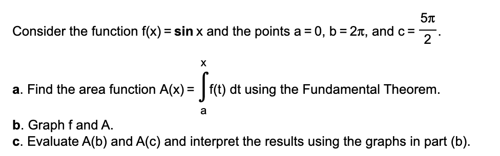 Solved Consider the function f(x) = sin x and the points a = | Chegg.com
