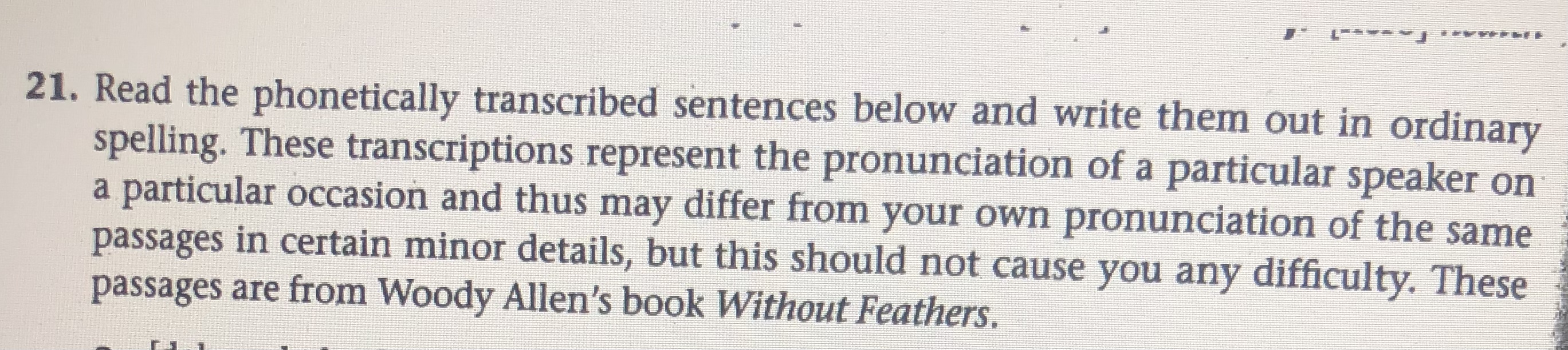 21. Read the phonetically transcribed sentences below | Chegg.com