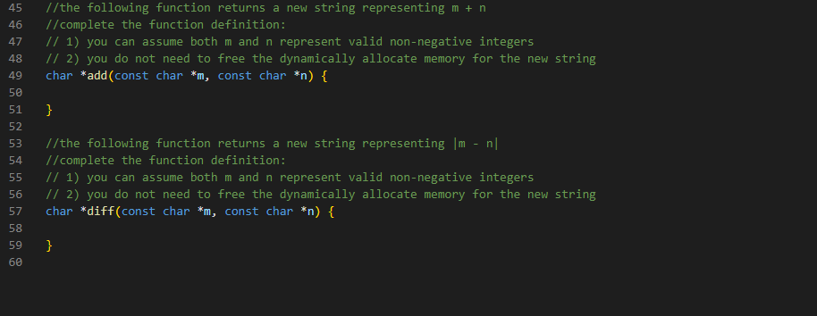 Solved use C99 for this code Part 1: String | Chegg.com