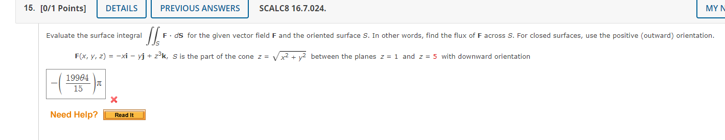 Solved F X Y Z −xi−yj Z3k S Is The Part Of The Cone Z X2 Y2