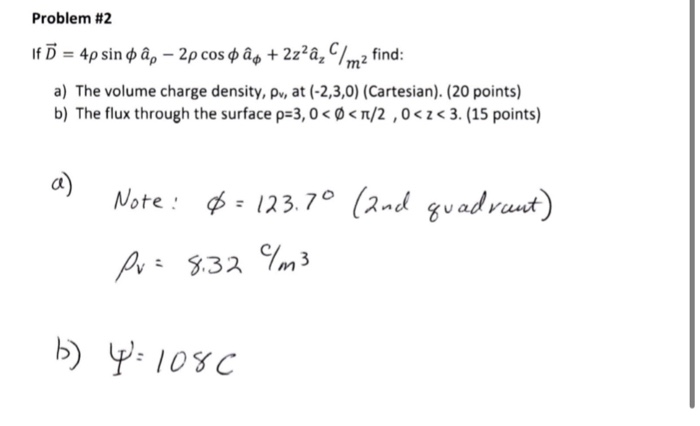 Solved Problem 2 If O 4p Sin Q Ao 2p Cos C Am 2z A Chegg Com